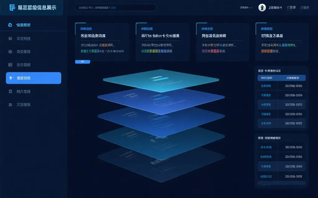 多层级信息展示界面，交互友好，数据清晰